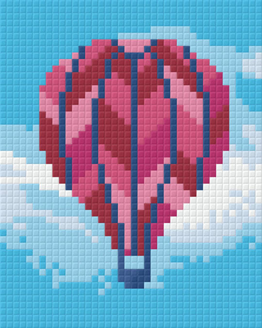 Hot Air Balloon 3 One [1] Baseplate PixelHobby Mini-mosaic Art Kit
